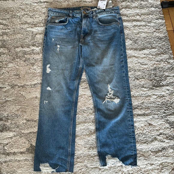 Zara Denim - Zara Cigarette Distressed Jeans
